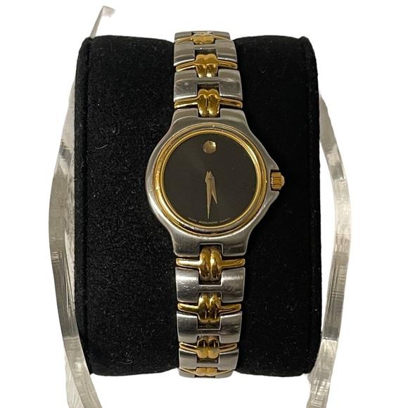 Accessories - MOVADO Ladies 2-TONE STAINLESS STEEL BLACK DIAL 81.A1.827.2 SWISS QUARTZ WATCH